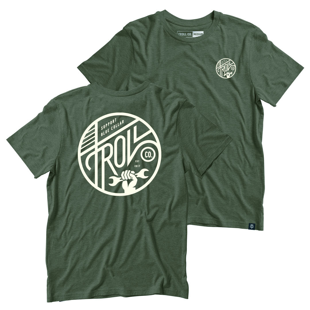 Troll Co. Unite Tee in Heather Forest Green