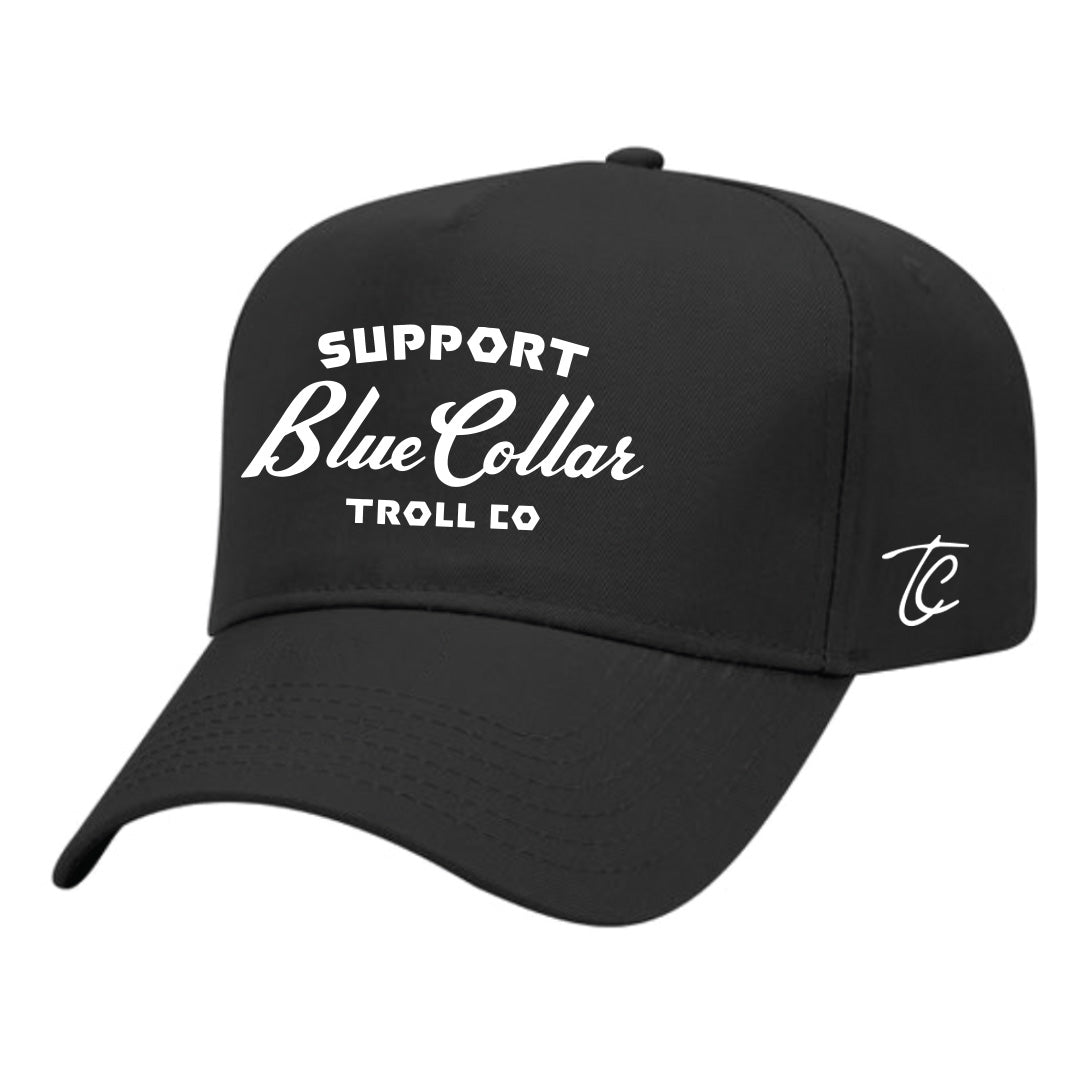 Troll Co. Legacy SBC Curved Brim Snapback Hat in Black