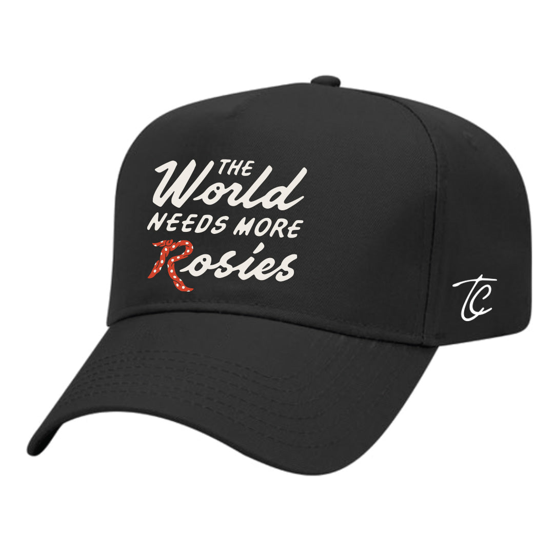 Troll Co. Legacy Rosie Curved Brim Snapback Hat in Black