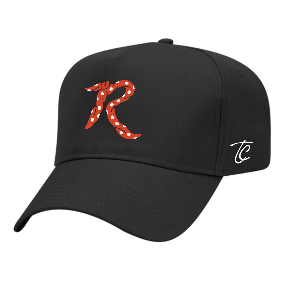 Troll Co. Legacy Rosie Curve Brim Snapback Hat in Black