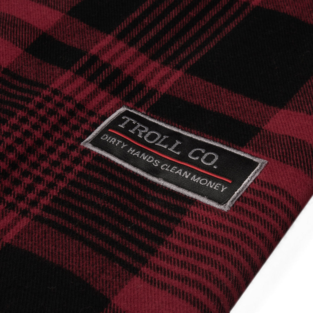 Ashton Flannel in Red and Black Checkered Print