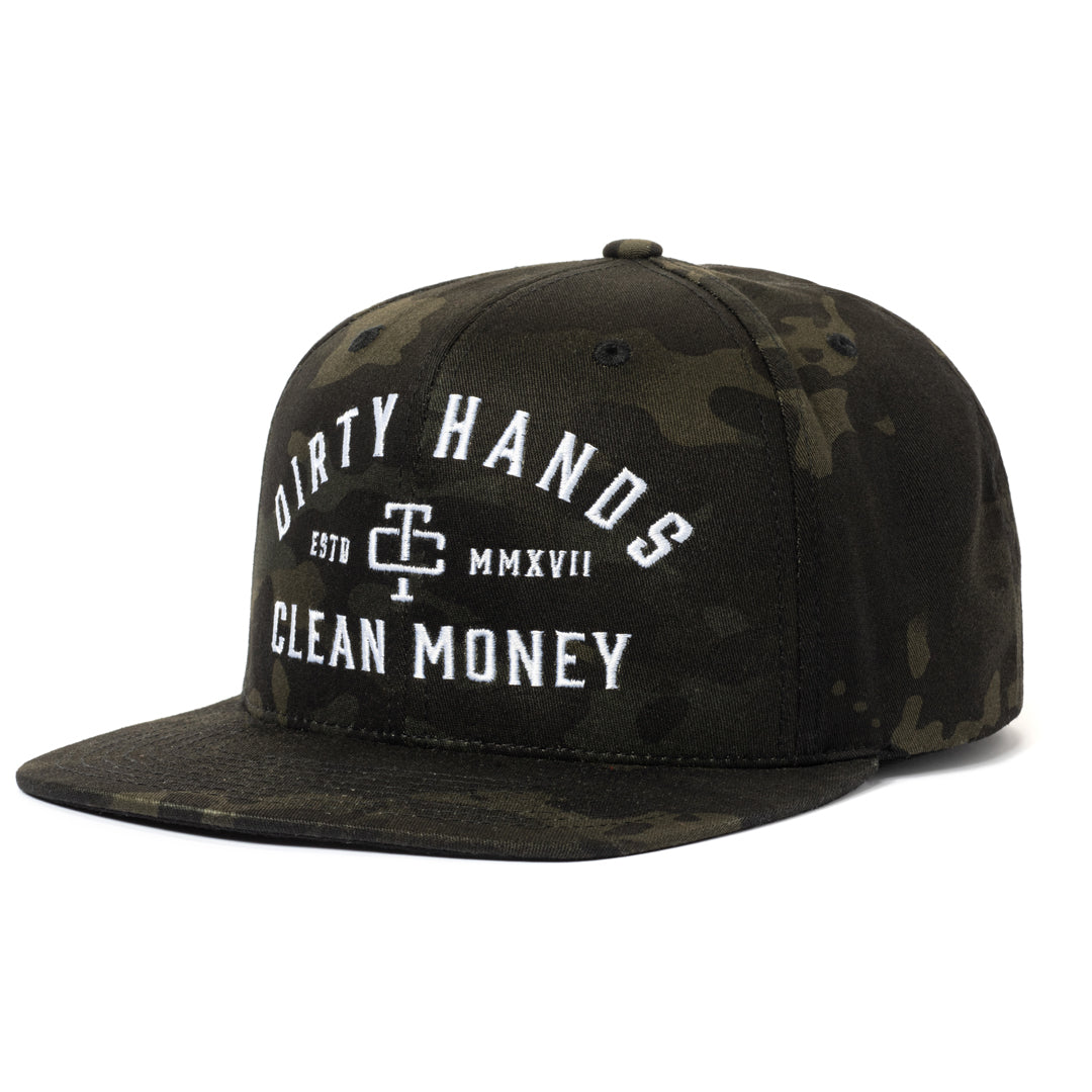 DHCM Snapback Hat in Midnight Camo