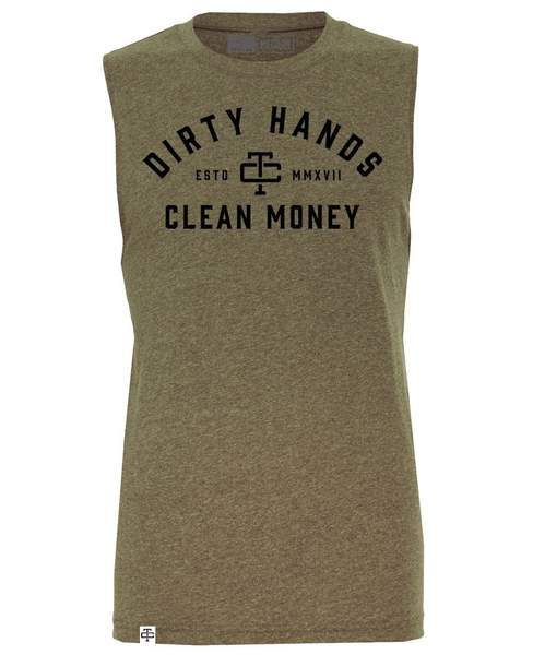 DHCM Muscle Tank in Military Green