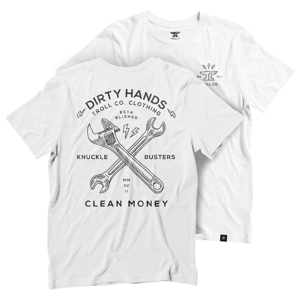 Men's DHCM Twisting Wrenches T-Shirt - White | Troll Co.