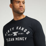 Men's DHCM Classic Long Sleeve T-Shirt | Color: Black