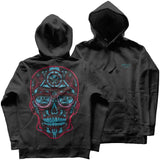 Calavera Hoodie in Black and Blue