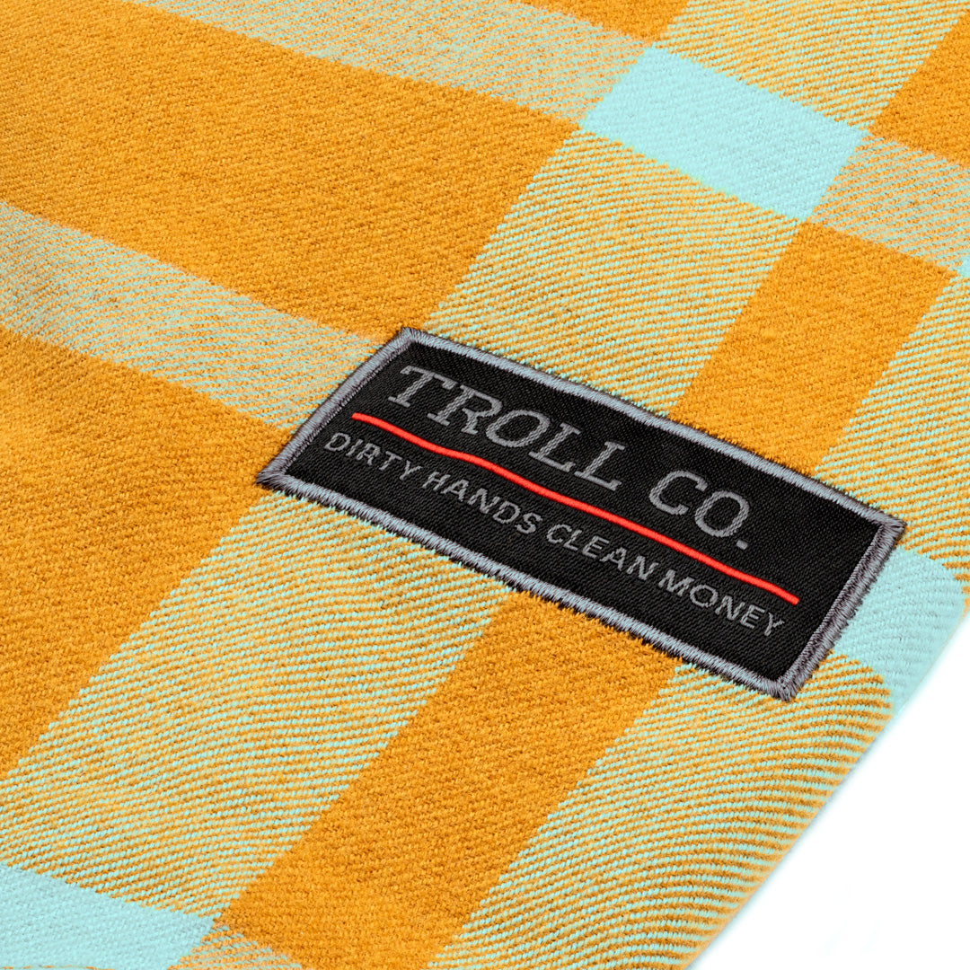 Kane's Long Sleeve Flannel Top- Orange/combo