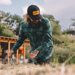 Men's Luther Flannel | Color: Green Gold Teal