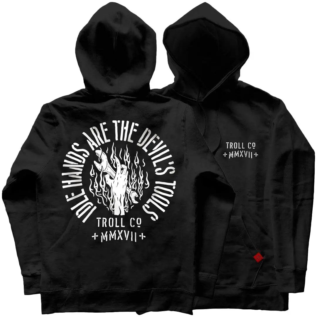 Devil's Hand Hoodie in Black by Troll Co.