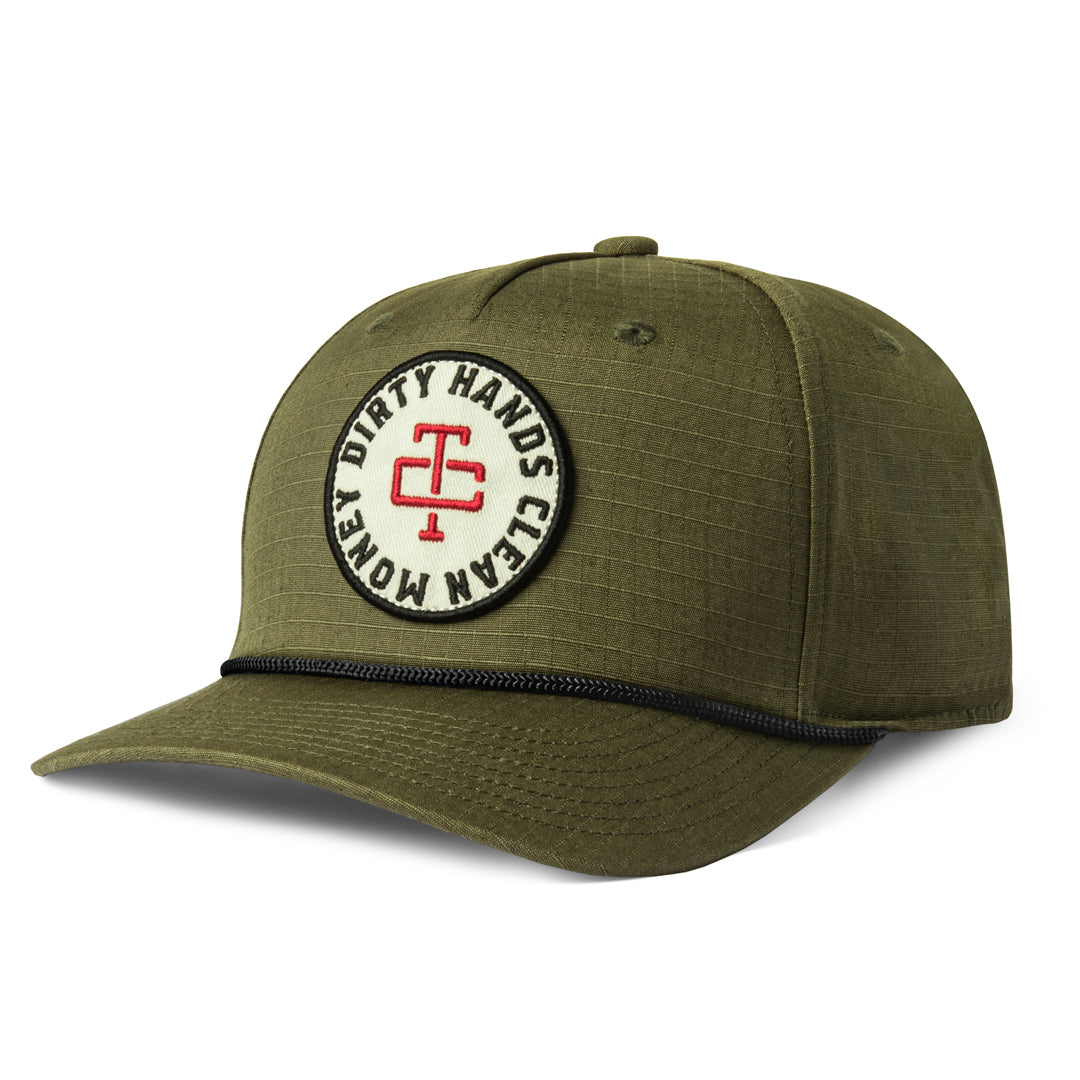 Troll Co. Wallow snapback hat in military green