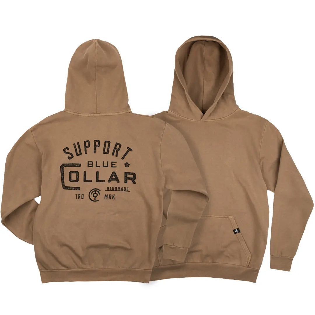 Dune Nova hoodie with Support Blue Collar slogan