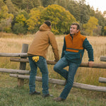 Men's Grizzly Fleece Anorak | Color: Saddle / Blue