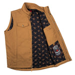 Men's Toro Insulated Canvas Vest | Color: Saddle / Charcoal