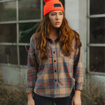 Women's Rae Flannel | Color: Beige Red Navy