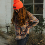 Women's Rae Flannel | Color: Beige Red Navy