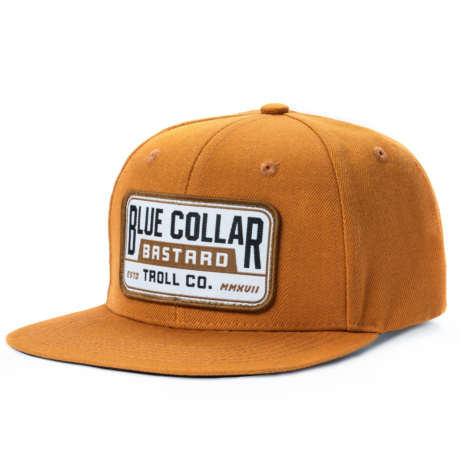 Troll Co BCB snapback hat in saddle color