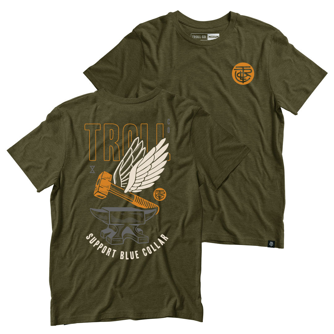 Flyer Tee in Military Green