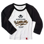 Women's High Class Hillbilly Ringer Tee | Color: White Black