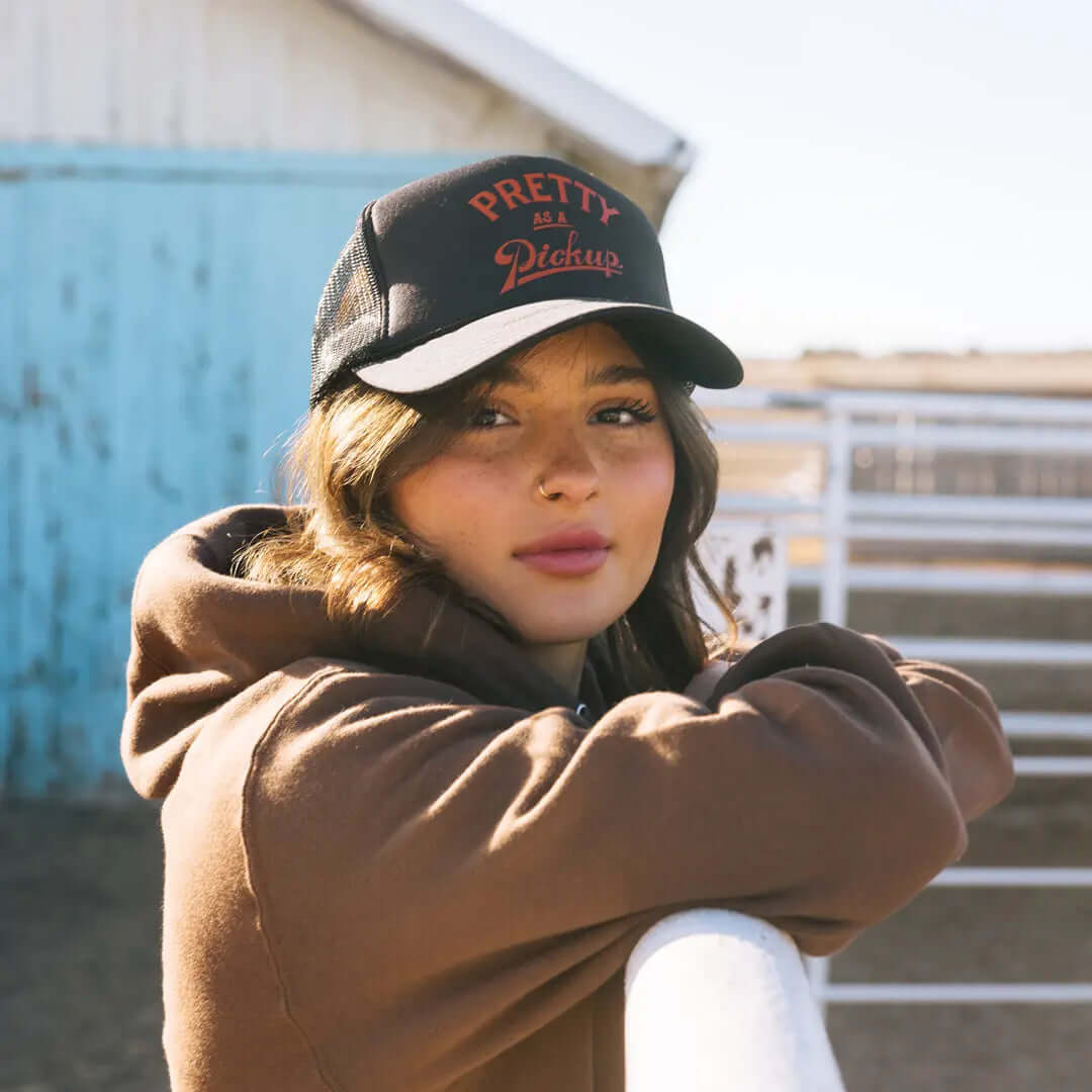 Pretty As A Pickup Curved Brim Trucker Hat – Troll Co.