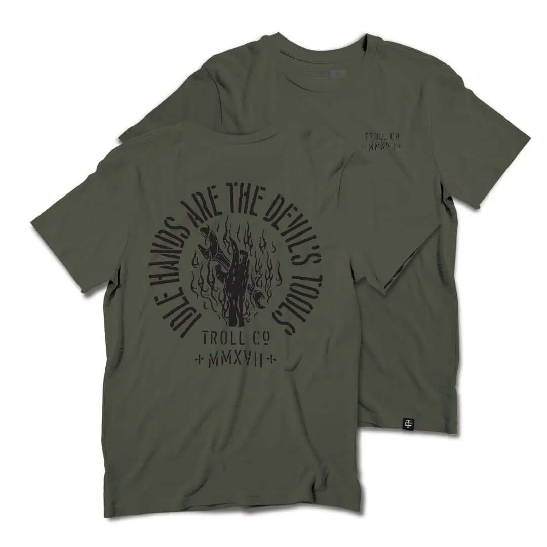Men's Devil's Hand T-Shirt | Color: Military Green