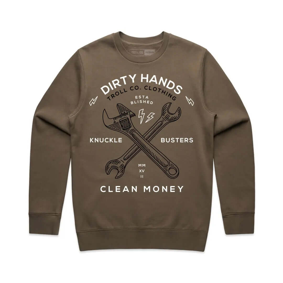 Men's DHCM Twisting Wrenches Crewneck | Color: Walnut