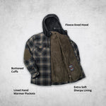 Men's Grizzly Sherpa Lined Jacket | Color: Black / Grit