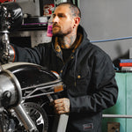 Men's Toro Insulated Canvas Jacket | Color: Black / Saddle