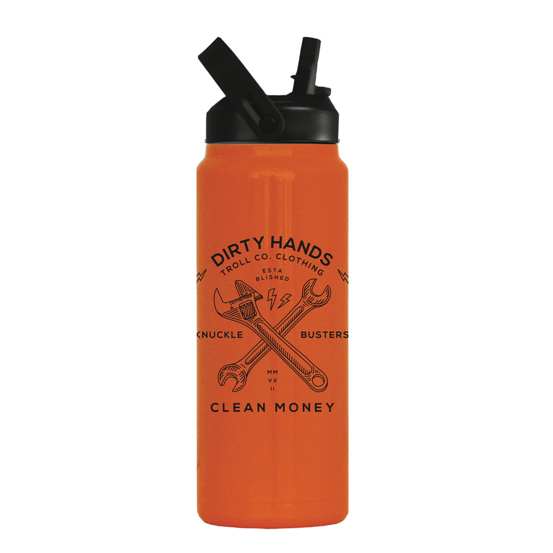 The Outlaw travel bottle in orange by Troll Co.