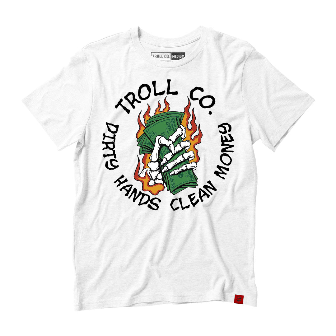 Troll Co. Green Back 2.0 Tee in White