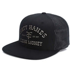 DHCM Frontier Flat Brim Trucker Hat | Color: Black