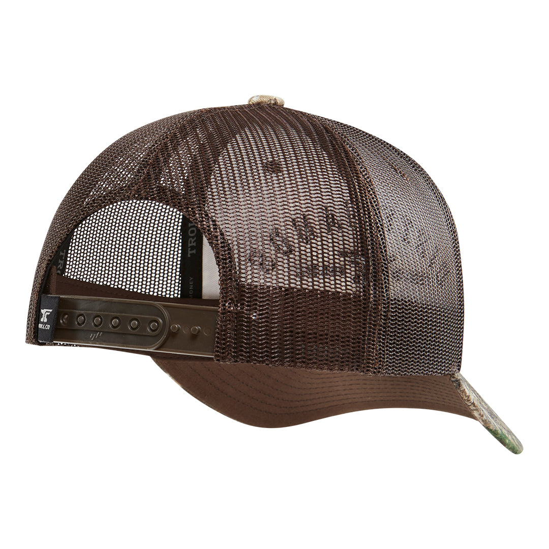 DHCM Realtree Classic Curved Brim Trucker Hat | Color: Real Tree