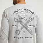 Men's DHCM Twisting Wrenches Long Sleeve | Color: Gray Heather