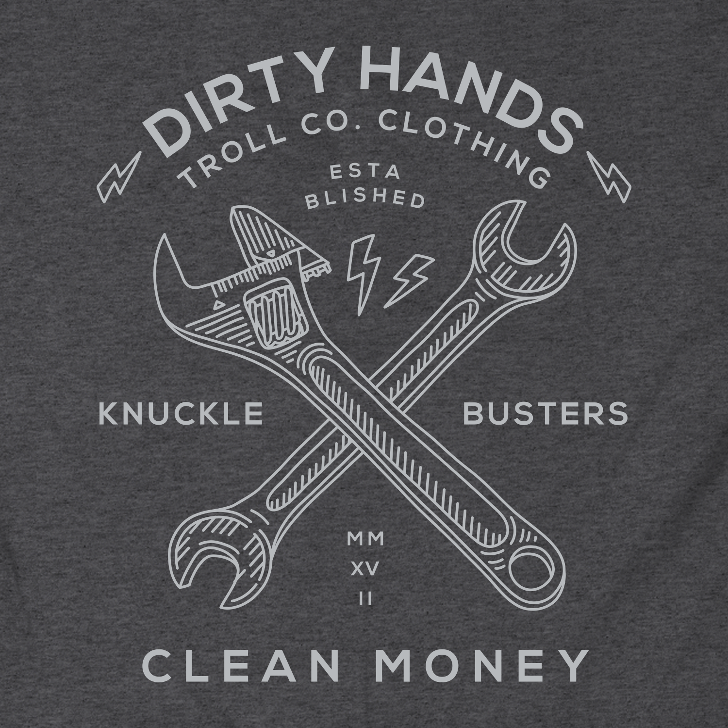 Men's DHCM Twisting Wrenches Long Sleeve | Color: Charcoal Heather