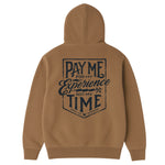 Men's Pay Me Hoodie | Color: Dark Tan