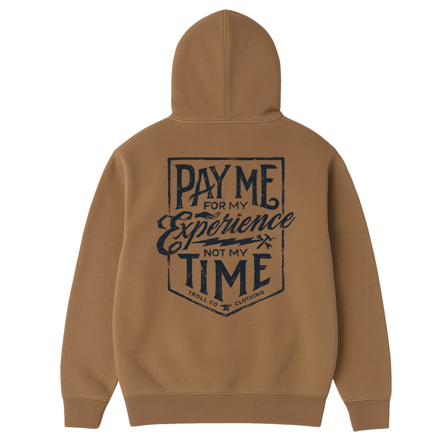 Men's Pay Me Hoodie | Color: Dark Tan