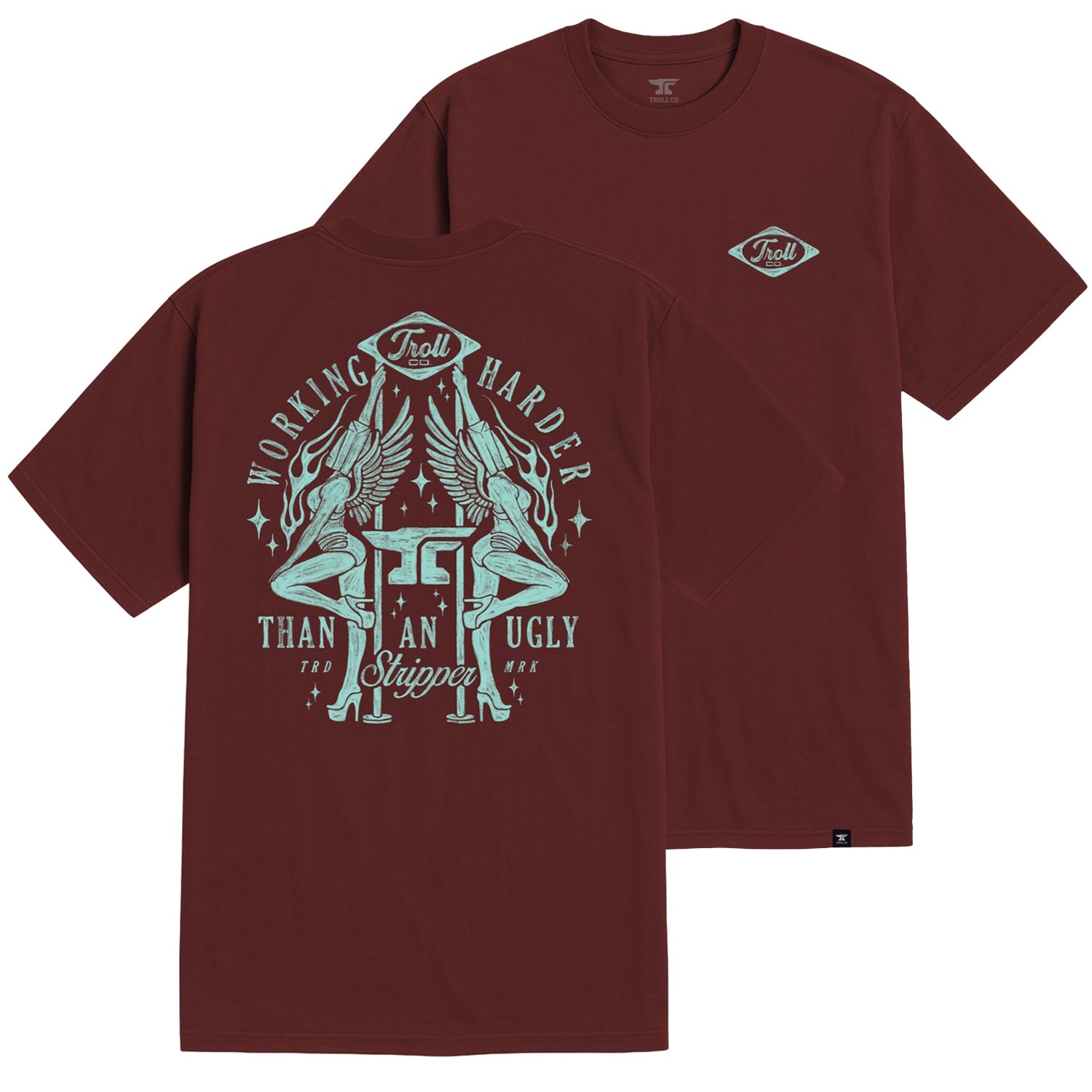 Men's WHUS Twins T-Shirt | Color: Port