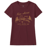 Women's Five Acres T-Shirt | Color: Port