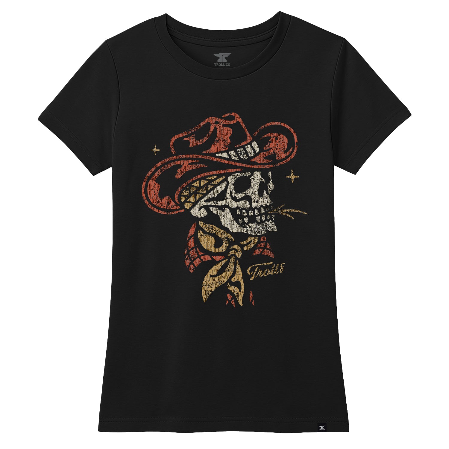 Women's Skull Acres T-Shirt | Color: Black