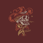 Women's Skull Acres T-Shirt | Color: Port