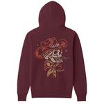 Women's Skull Acres Hoodie | Color: Port