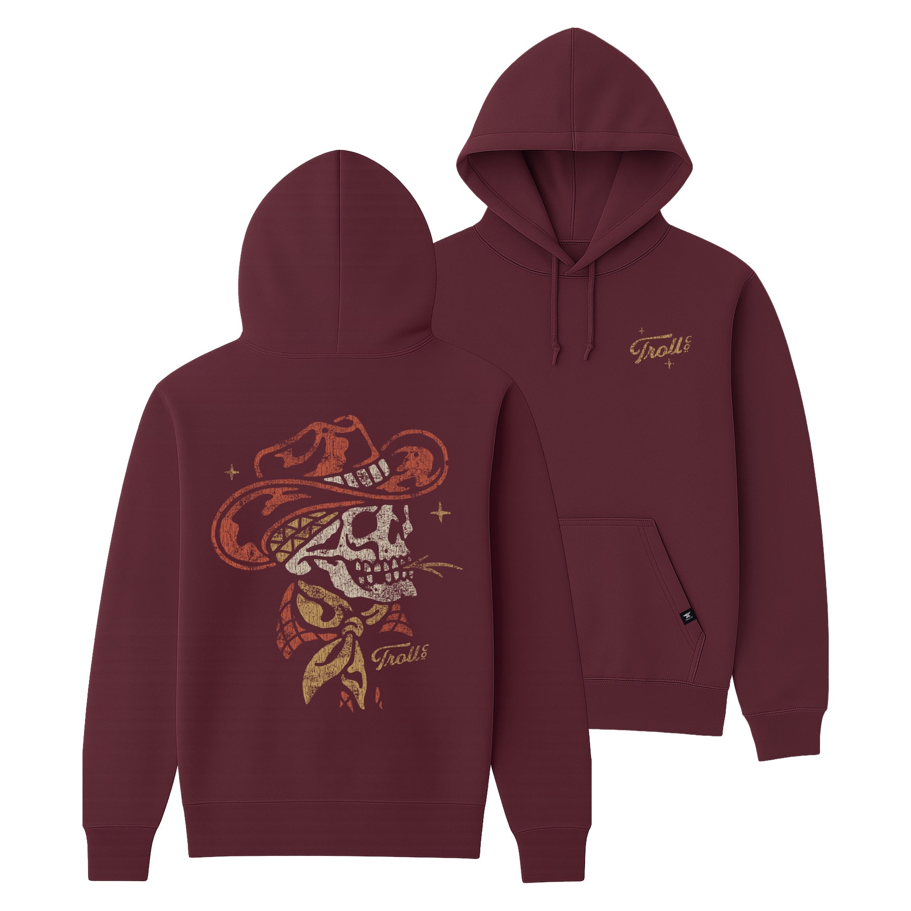 Women's Skull Acres Hoodie | Color: Port