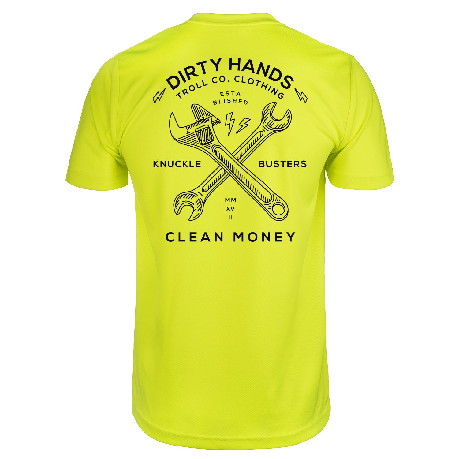 Men's DHCM Twisting Wrenches Hi-Vis T-Shirt | Color: Bright Lime