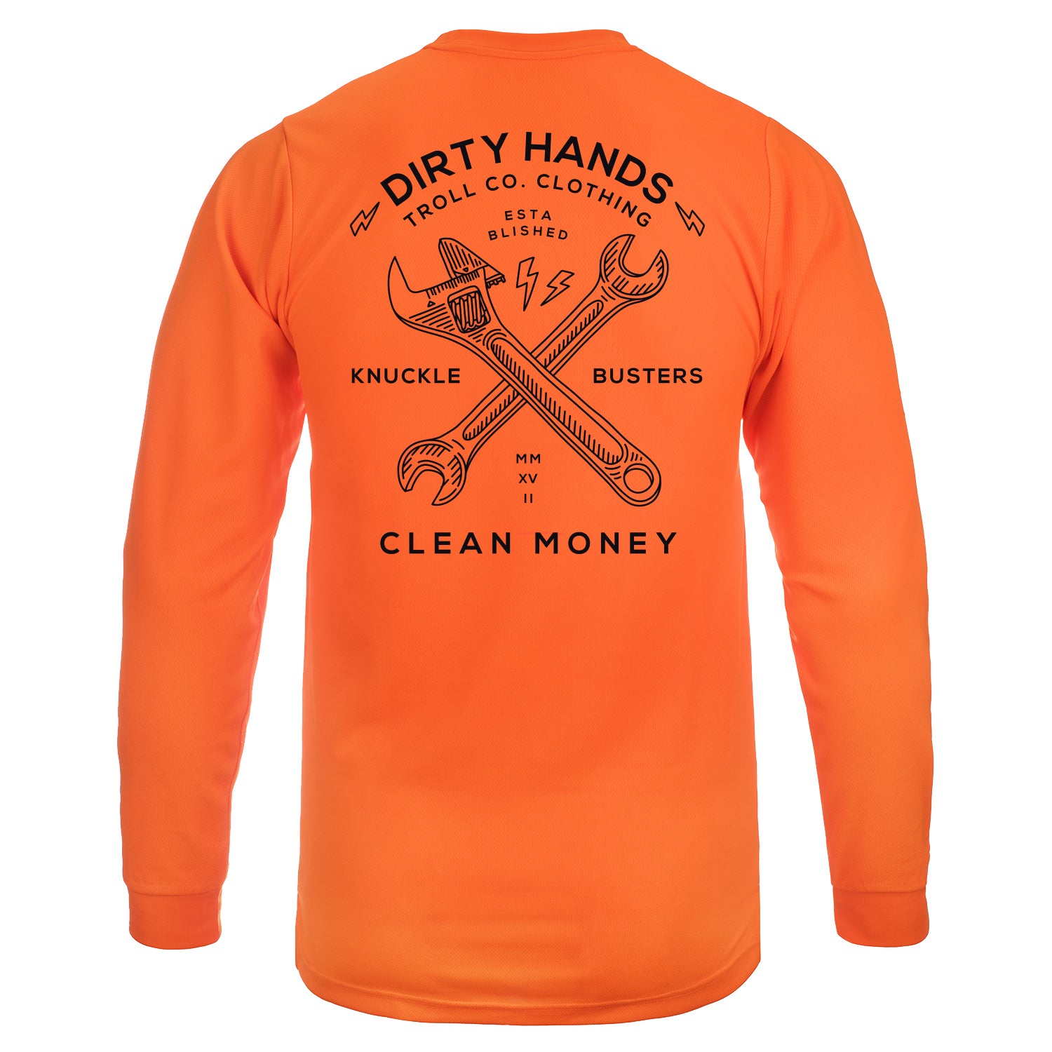 Men's DHCM Twisting Wrenches Long Sleeve | Color: Bright Orange