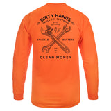 Men's DHCM Twisting Wrenches Long Sleeve | Color: Bright Orange