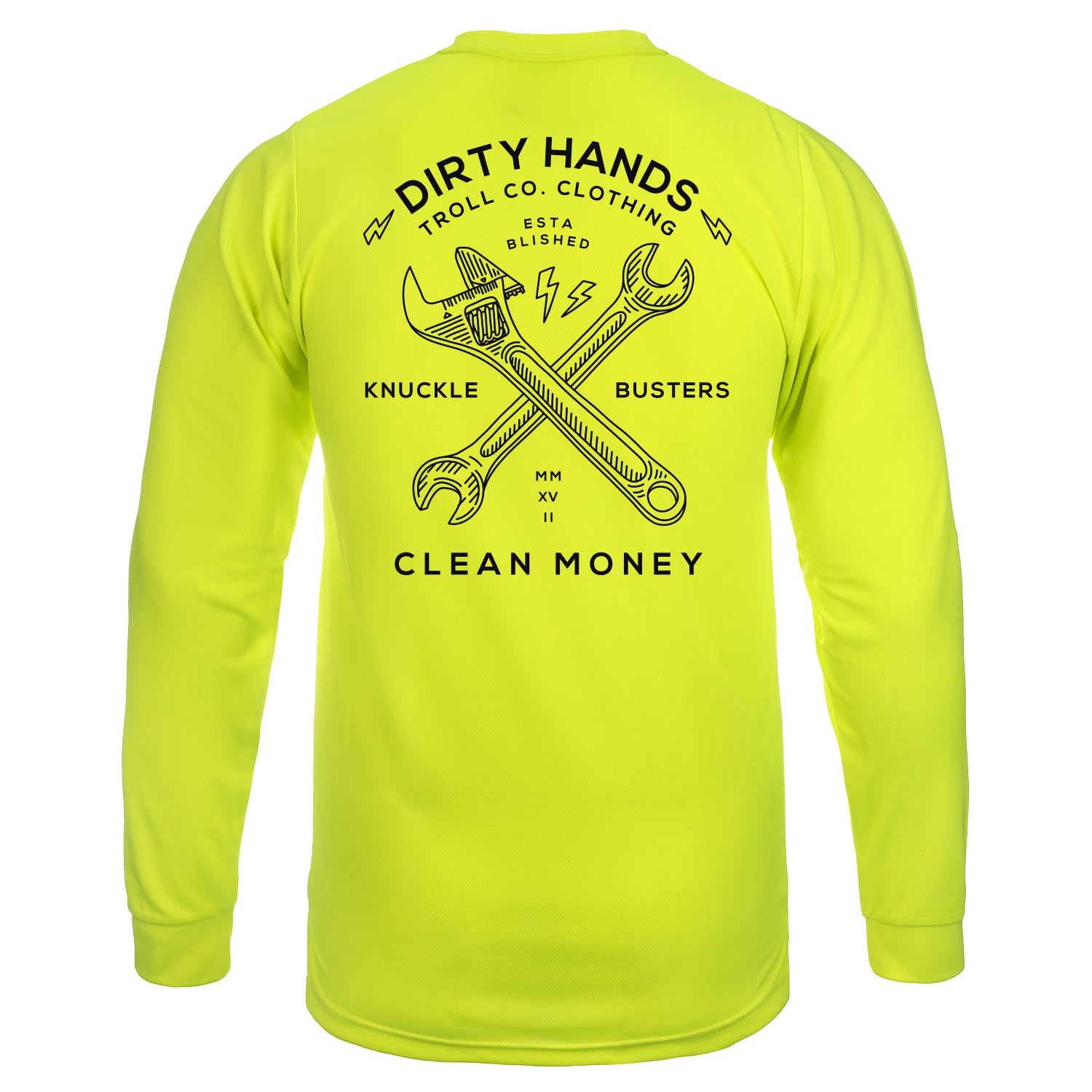 Men's DHCM Twisting Wrenches Long Sleeve | Color: Bright Lime