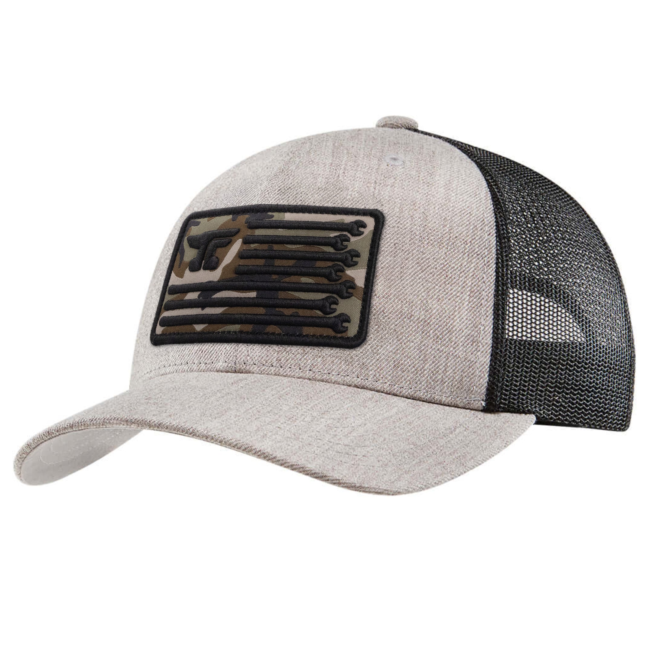 Anvil Flagship Curved Brim Trucker Hat | Color: Gray Heather