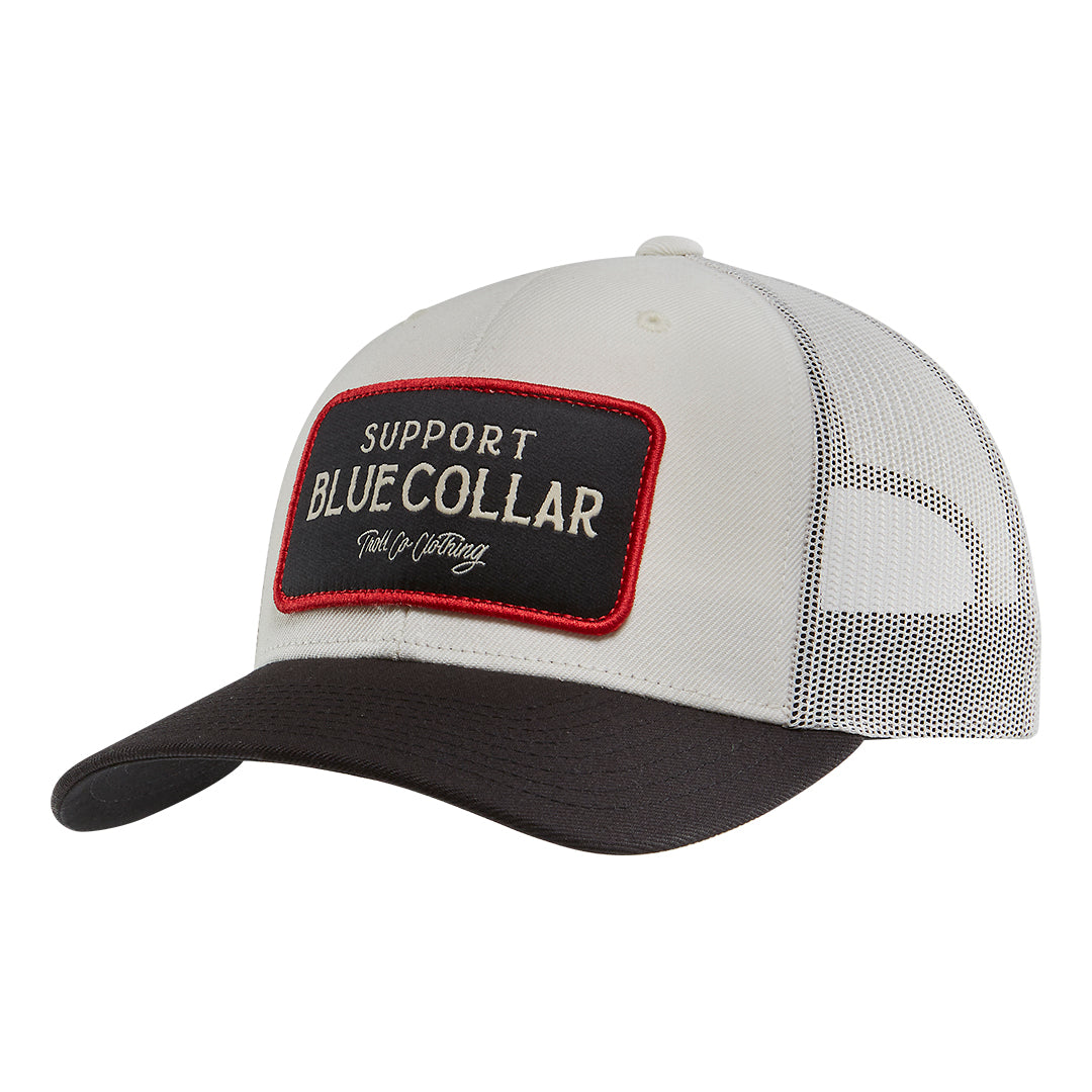 SBC Barricade Curved Brim Trucker Hat | Color: White Black