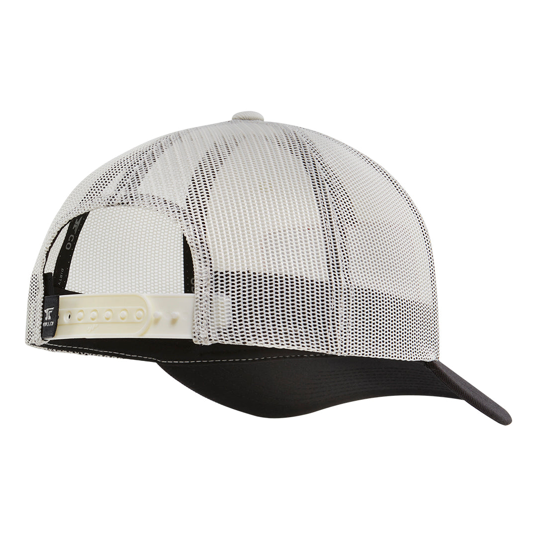 SBC Barricade Curved Brim Trucker Hat | Color: White Black
