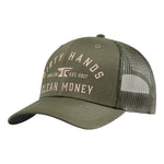 DHCM Classic Curved Brim Trucker Hat | Color: Military Green
