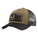 Anvil Flagship Curved Brim Trucker Hat | Color: Military Green Black